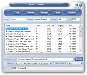 Smart CD Ripper screenshot