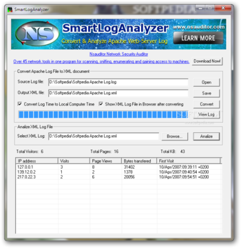 SmartLogAnalyzer screenshot