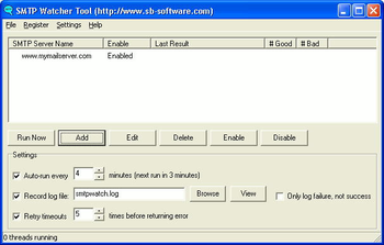 SMTP Watcher screenshot