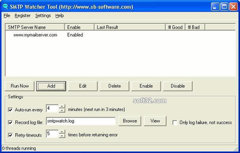 SMTP Watcher screenshot 3