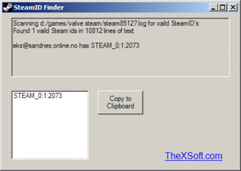 SteamIDFinder screenshot