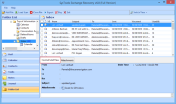 SysTools Exchange Recovery screenshot 3