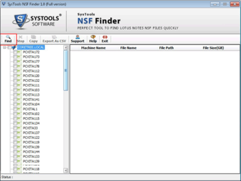 SysTools NSF Finder screenshot