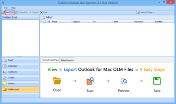 SysTools Outlook Mac Exporter screenshot