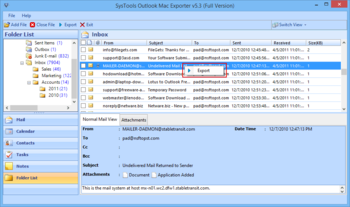 SysTools Outlook Mac Exporter screenshot 4