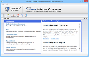 SysTools Outlook To Mbox Converter screenshot