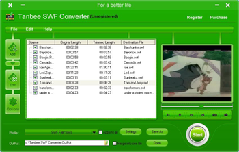 Tanbee SWF Converter screenshot