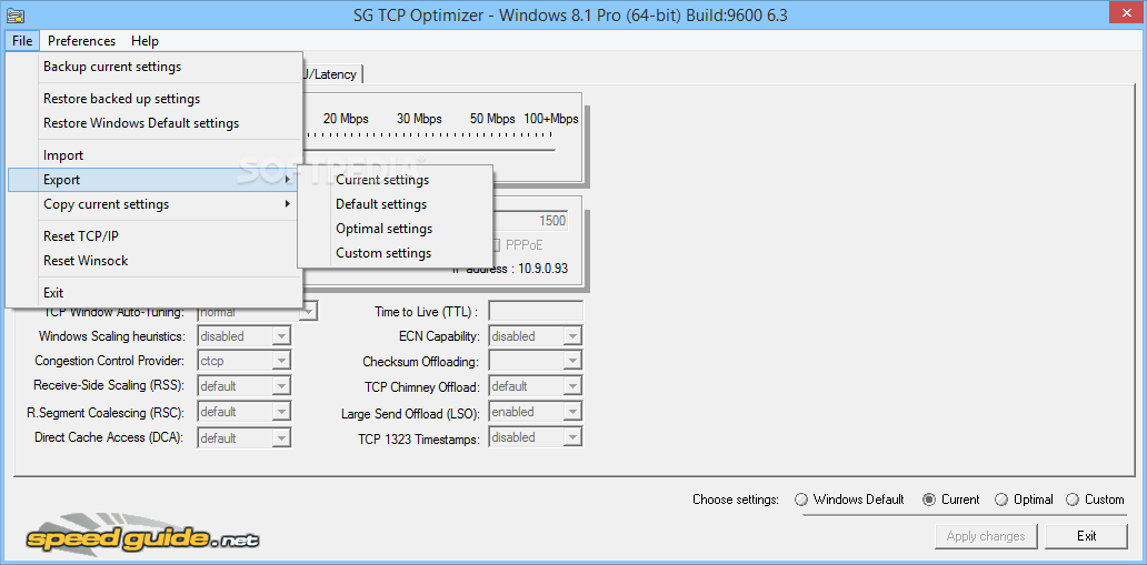 Tcp optimizer как пользоваться windows 10