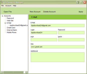 TD Password Manager screenshot
