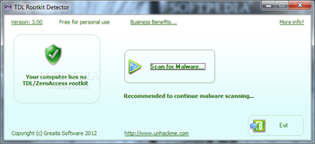 TDL Rootkit Detector screenshot