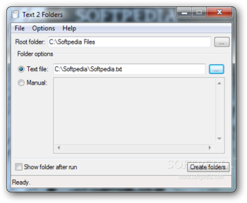 Text 2 Folders screenshot