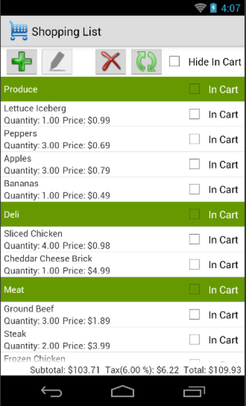 The Shopper Information System screenshot
