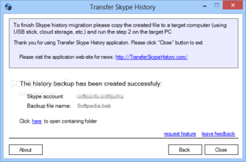 Transfer Skype History screenshot 3