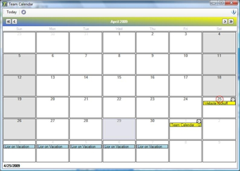 Tray Calendar screenshot