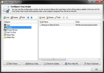 TrayScript screenshot