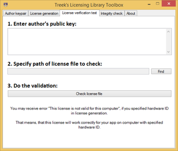 Treeks Licensing Library screenshot