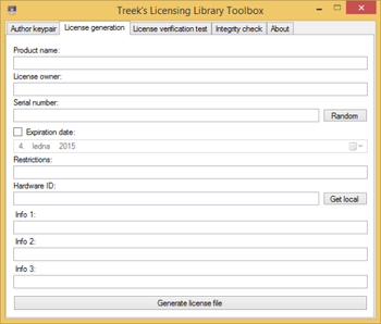 Treeks Licensing Library screenshot 2