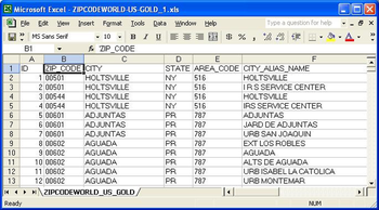 United States ZIP Code Database (Gold + Multi-County Edition) screenshot