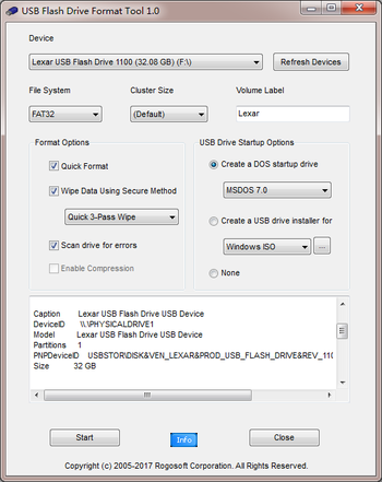 USB tool to format blank hard drive to Fat32