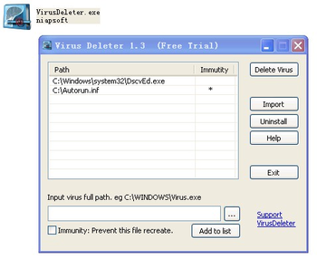 VirusDeleter screenshot