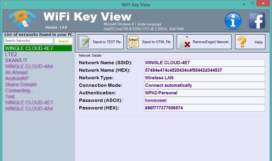 wifi key viewer