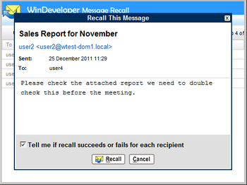 WinDeveloper Message Recall screenshot 3