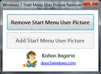 Windows 7 Start Menu User Picture Remover screenshot