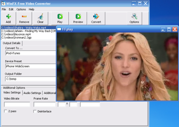 WinFX Free Video Converter screenshot