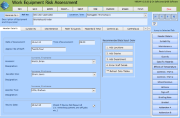 Work Equipment Risk Assessment Management screenshot 6