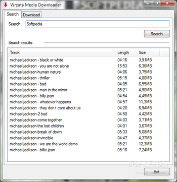 Wrzuta Media Downloader screenshot