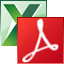 Excel XlsX to PDF icon