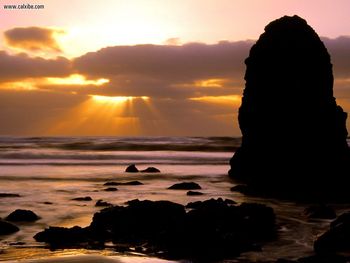 Cape Meares Sunset Tillamook County Oregon screenshot