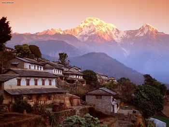 Ghandrung Village And Annapurna South Nepal Himalaya screenshot