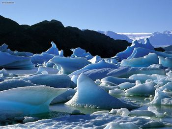 Icebergs Torres Del Paine National Park Chile screenshot