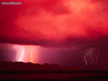 Lightning From Orange Clouds screenshot