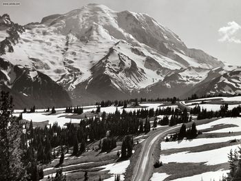 Mount Rainer And Sunshine Bridge Washington screenshot