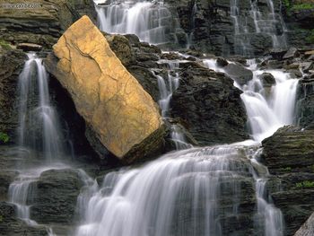 Oberlin Falls Glacier National Park Montana screenshot