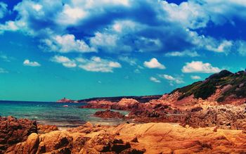 Pink Cliffs Among A Splendid Blue Sky screenshot