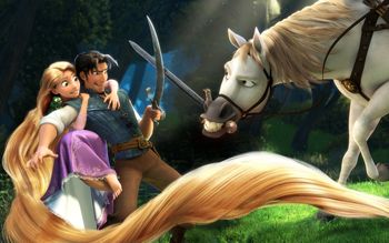 Rapunzel & Flynn in Tangled screenshot