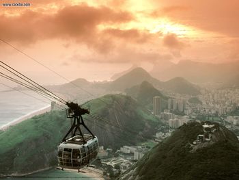 Rio De Janeiro At Sunset From Sugarloaf Mountain Brazil screenshot