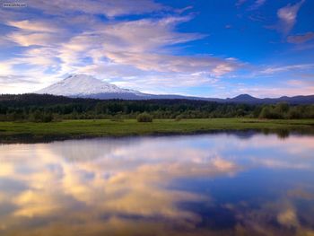 Sunset Colors Mount Adamstrout Lake Creek Washington screenshot