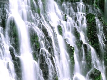 Timed Exposure Detail Of Burney Falls California screenshot